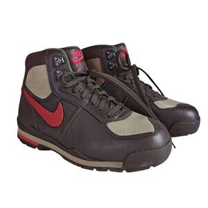 NEW Nike Air Boots Women's 7  Force 1 Premium High Top Street Hiker Brown Red